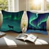 Nature Aurora Beauty Personalized Picture Text Home Decorative Pillows Household Gifts 45X45Cm