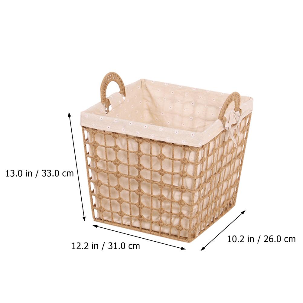

Laundry Basket Dirty Clothes Storage Portable Woven Laundry Storage Box for Home Household Practical Organizer