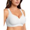 Seamless Wirefree Full Coverage Bra Women Soft Molded Cup With Breathable Nylon Spandex Plus Size Supportive T-Shirt In