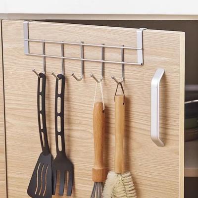 Porte-cintres suspendu pour porte d'armoire cinq-en-un, Crochet intérieur, Étagère d'armoire pour rangement, Porte-cintres suspendu pour porte d'armoire, Suspension pour serviettes, Porte-manteau, Manteau et chapeau