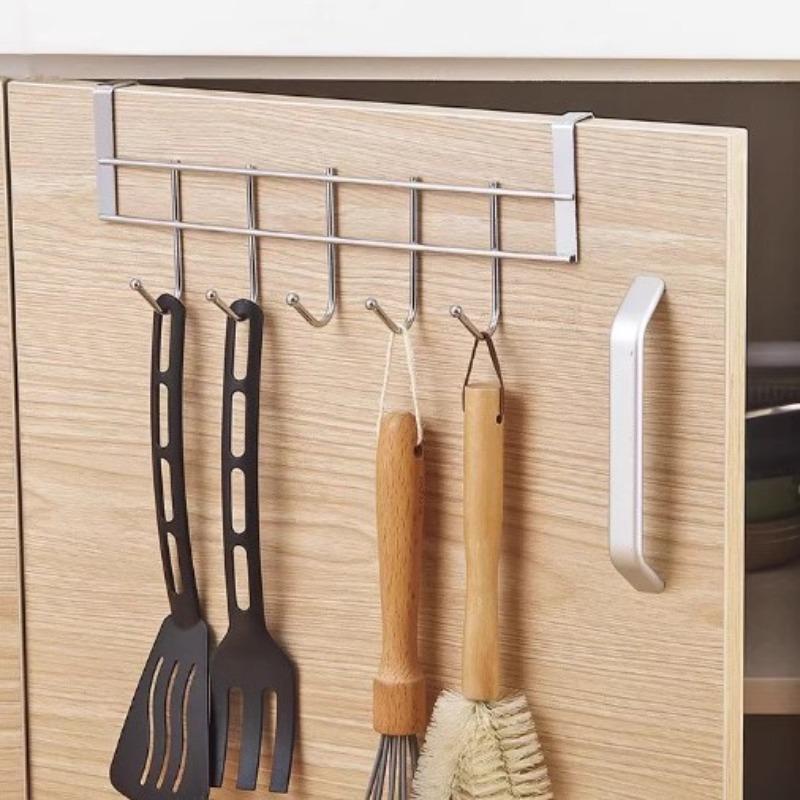Five-in-one Cabinet Door Hanging Rack, Inner Hook, Cabinet Rack for Storage, Cabinet Door Hanging Rack, Towel Hanging, Coat Hook, Coat and Hat