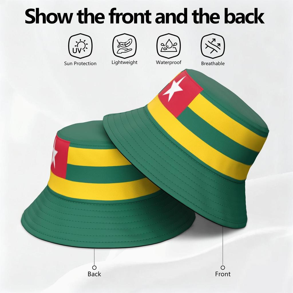 Togo Fisherman Hats Custom Name Number Team Logo Bucket Cap Tgo Country Travel Togolese Nation Togolaise French Flag Headgear