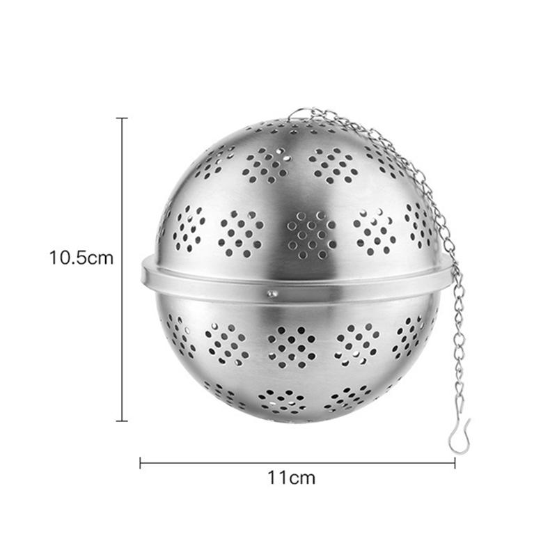 Edelstahl-Teeblatt-Infuser-Sieb Gewürznetz-Sieb zum Aufbrühen von Teekannen Teefilter Gewürzkugel Küchenzubehör