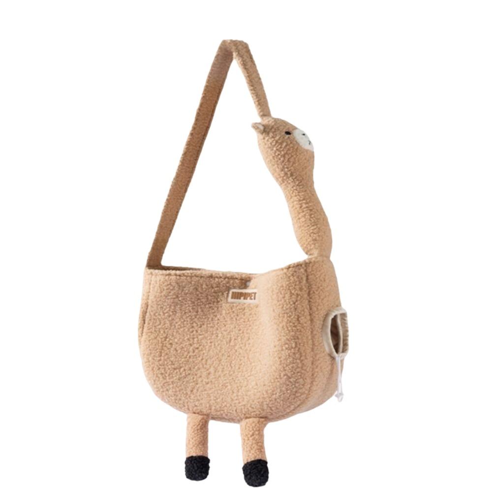 Alpaca/Dinosaur/Giraffe/Goose Shaped Animal-shaped Pet Carrier Bag Breathable Warm Cat Shoulder Bag Washable Safety Buckle