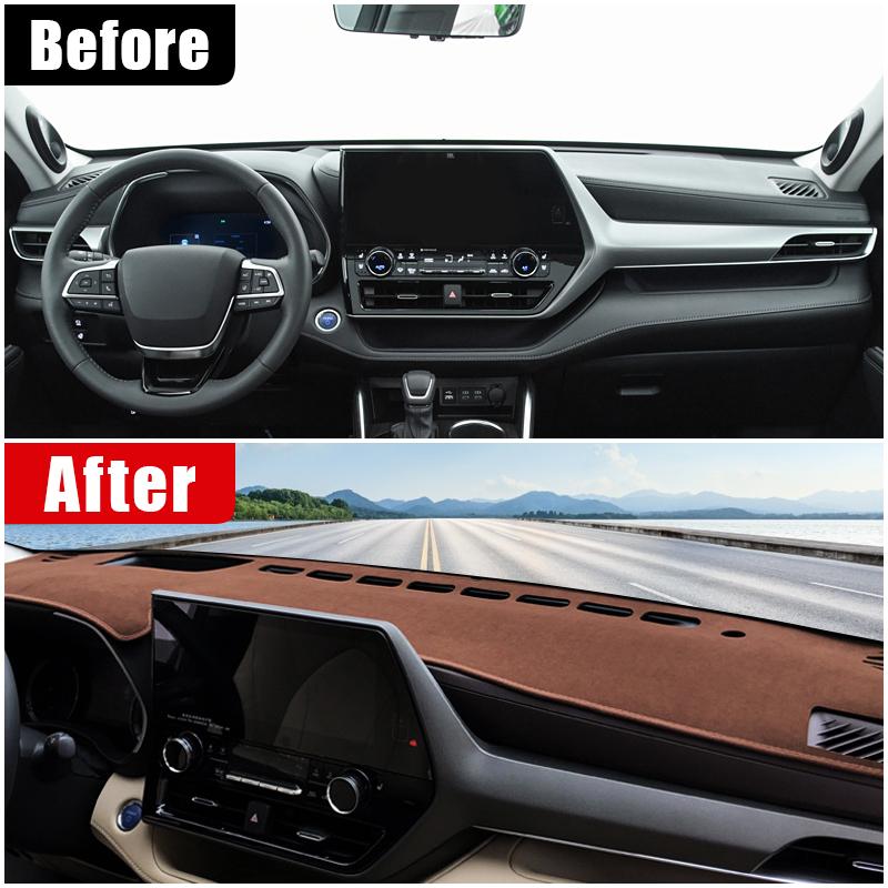 For Toyota Highlander XU70 Kluger     2024 Car Dashboard Cover Dash Mat Sun Shade Non-slip Pad Accessories