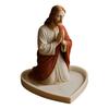 Virgin Mary Rosary Holder Resin Prayer Our Lady Jewelry Holder Spiritual Religious Gift Catholic Devotional Tabletop Jewelry Tray