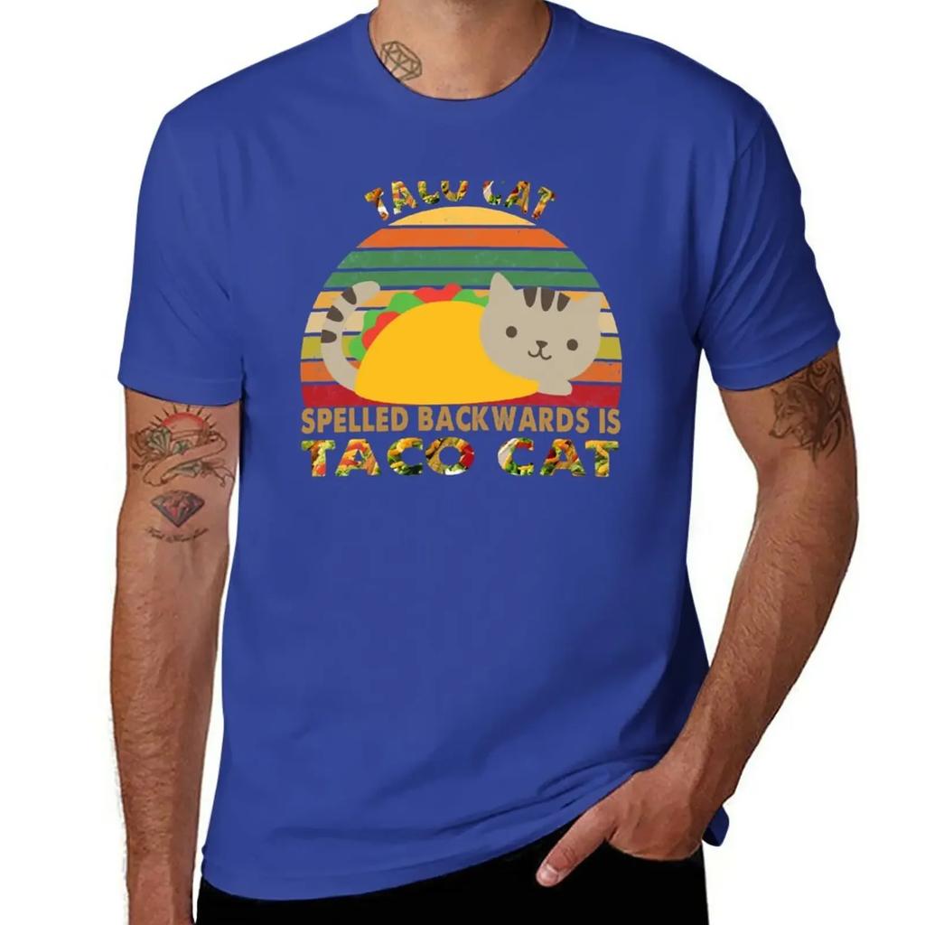 TACO CAT SPELLED BACKWARDS IS TACO CAT CINCO DE MAYO MEXICAN GIFTS T-Shirt New Edition Mens Graphic T-shirts Hip Hop