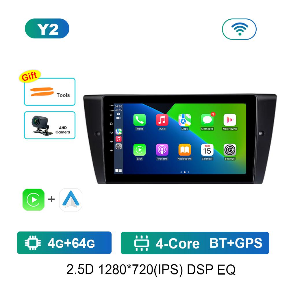 9 Inch for BMW 3-Series E90 E91 E92 E93 Android OS Car Audio Multimedia Player DSP Stereo Head Unit 4G Carplay IPS Screen WiFi