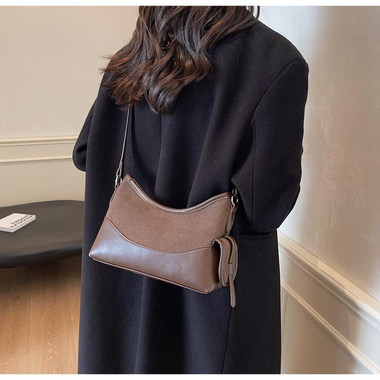 Retro matowa torba damska o dużej pojemności 2024 nowa jesień i zima niszowa torba kurierska do pracy