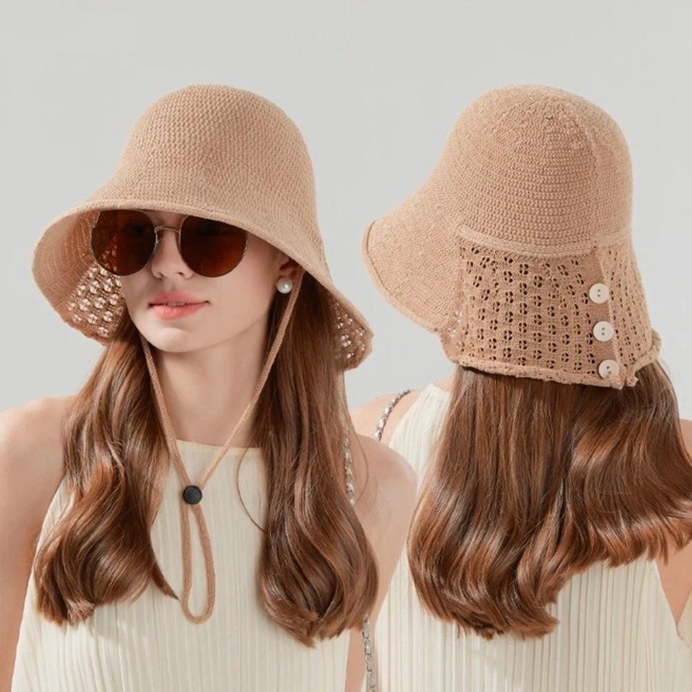 Small Shawl Sun Hat UV Protection Bucket Hat Fashion Sun Protection Hat Women