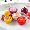 Reusable Fruit and Vegetable Storage Containers Refrigerator Box Storage Bowls Saver Holder Keeper for Onion, Green Pepper, Tomato, Lemon, and Garlic