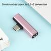 Type-C Dual 2-in-1 Audio Charger Adapter Listen To Songs Charge Simultaneously For Android USB C Phones Office