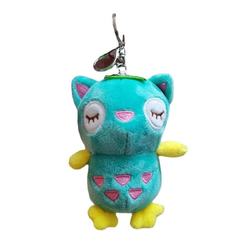 Owl Cat Fun Plush Doll Keychain Soft And Colorful Adorable Bag And Accessory Car