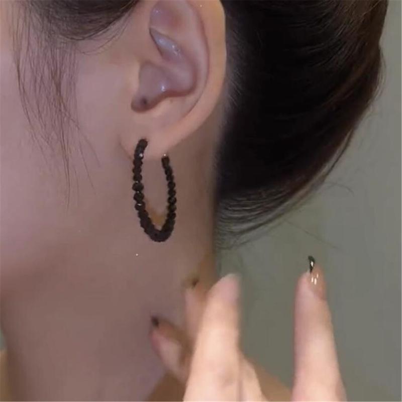Elegant Black Earrings Unique Earrings Elegant Earrings Delicate Women Ear Jewelry Suitable for Everyday Elegances