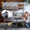 Foldable Dog Pen with Storage Bag for Indoor/Outdoor Use, Portable Pet Playpen, with Ground Stakes - Grey