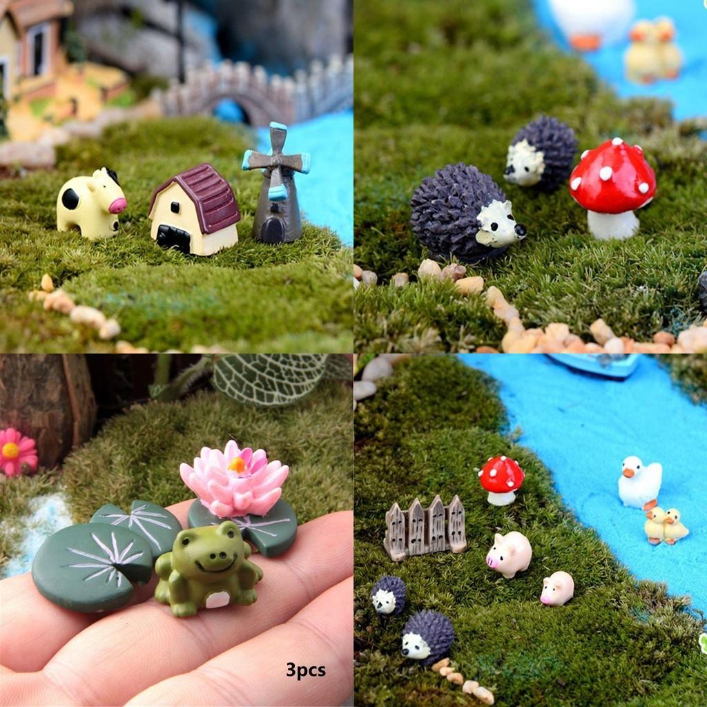 Vibrant Mini Animals Resin Ornaments For Decorative Bottle And Terrarium Displays