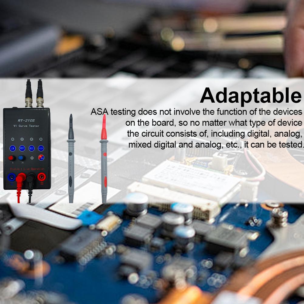 VI Curve Tester Dual Channel Simultaneous Display Circuit Board Test Repair Tool Circuit Board Test Device 4 Gear Frequency