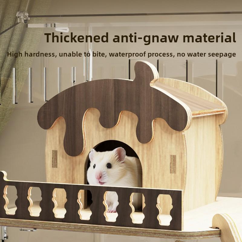 Transparent Hamster Cage Large Luxury Hamster Cages Hamsters Hideout House Accessories with Bathroom Hamsters Wheel Houses