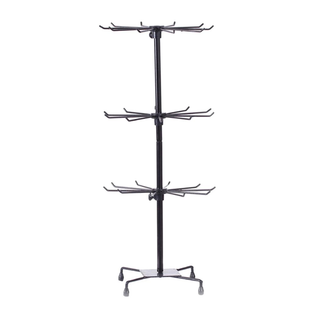 Alloy Display Rack with 3 Tiers Home Storage Organizers for Scarves Hat and Jewelry Space Saving Designs for Any Setting