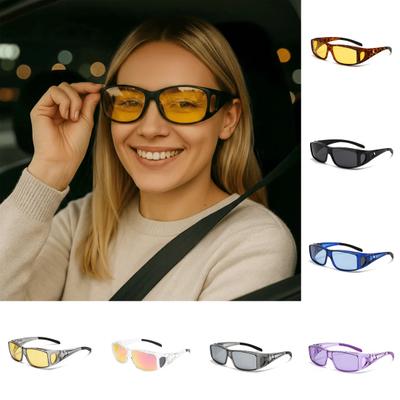 Okulary do widzenia w nocy Polaryzacyjne Okulary do jazdy nocnej Przeciwodblaskowe Nakładane Okulary przeciwsłoneczne dla mężczyzn Kobiet UV