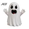 Unique Home Accents Halloween Cute Ghost Figurine, Small Red Heart Pumpkin Bucket Statue, Decorative Figurines for Shelf Resin Funny Ornament