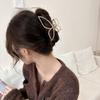 Bow Matte Metal Hairpin Back Head Disc Hair Grab Clip Temperament Shark Clip Headgear