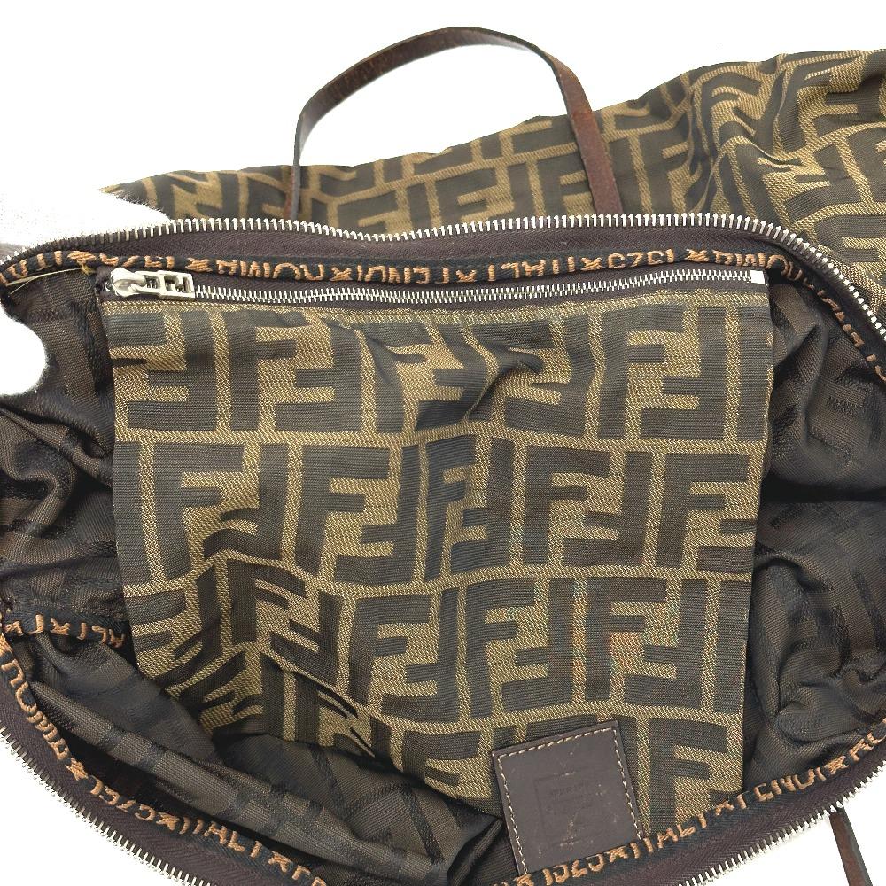 Fendi Zucca Pattern Logo Hardware Hand Bag, All-Over Print Shoulder Bag Tote Bag