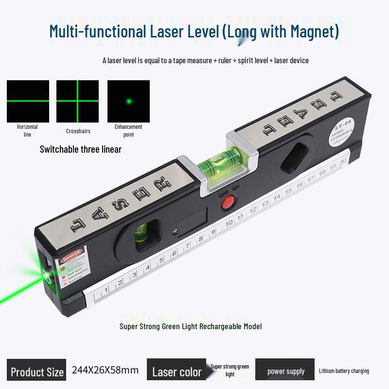 High Precision Infrared Cross Line Laser Leveling Tool