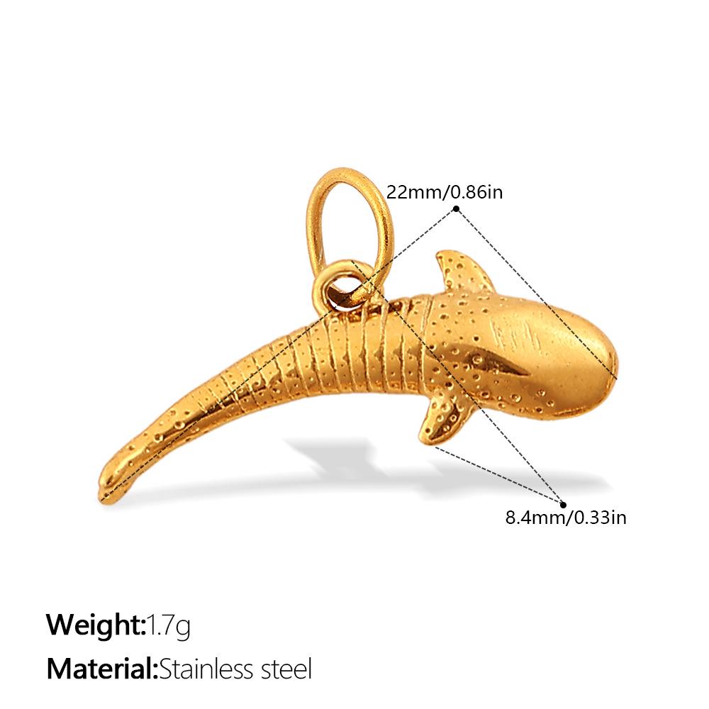18k Gold-Plated European & American Ocean Series Sea Fish Charms for DIY Necklaces & Bracelets
