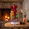 Dining Table Ornament Sets Christmas Wine Bottle Cover, Santa Claus/Snowman/Elk/Bear Gift Bag with Sticker Decals, Holiday Winter Home Accents