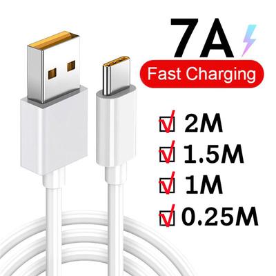 Câble de Charge ultra rapide USB Type C 7A, cordon de données Huawei 100W, câble de chargeur rapide