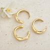 3 Pcs Gold Plated Bangle Bracelets for Women, Big Stackable Bangles, Adjustable Open Cuff Bracelet, Minimalist Accessories