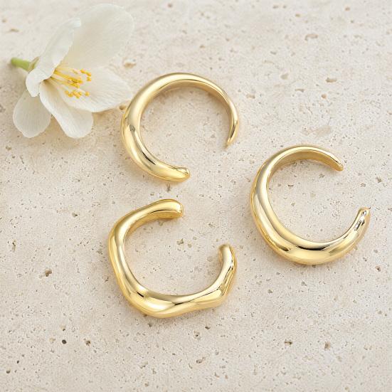 3 Pcs Gold Plated Bangle Bracelets for Women, Big Stackable Bangles, Adjustable Open Cuff Bracelet, Minimalist Accessories