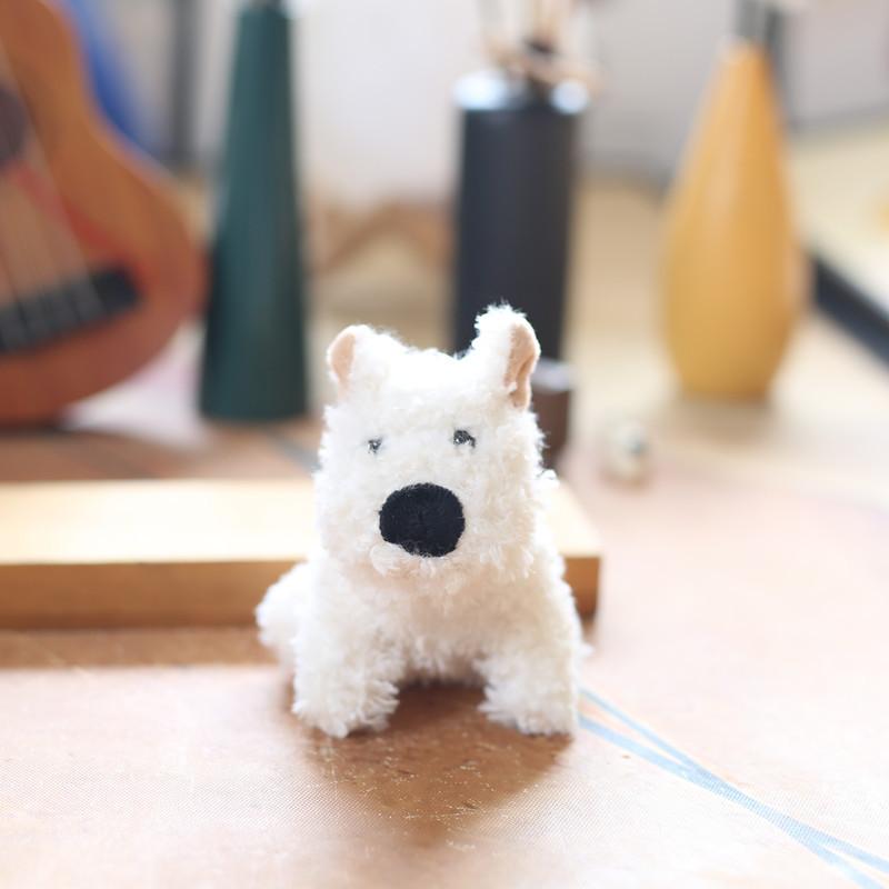 

Милая милая маленькая белая собака West Highland, плюшевая игрушка, мультяшная кукла, сумка, подвесное украшение, брелок 12cm