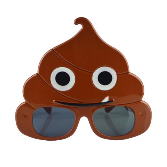 

Funny Poop Glasses Poop Shape Party Sunglasses Birthday Photo Prop Festival Accessory Glasses for Disco Events Prank Gift коричневий