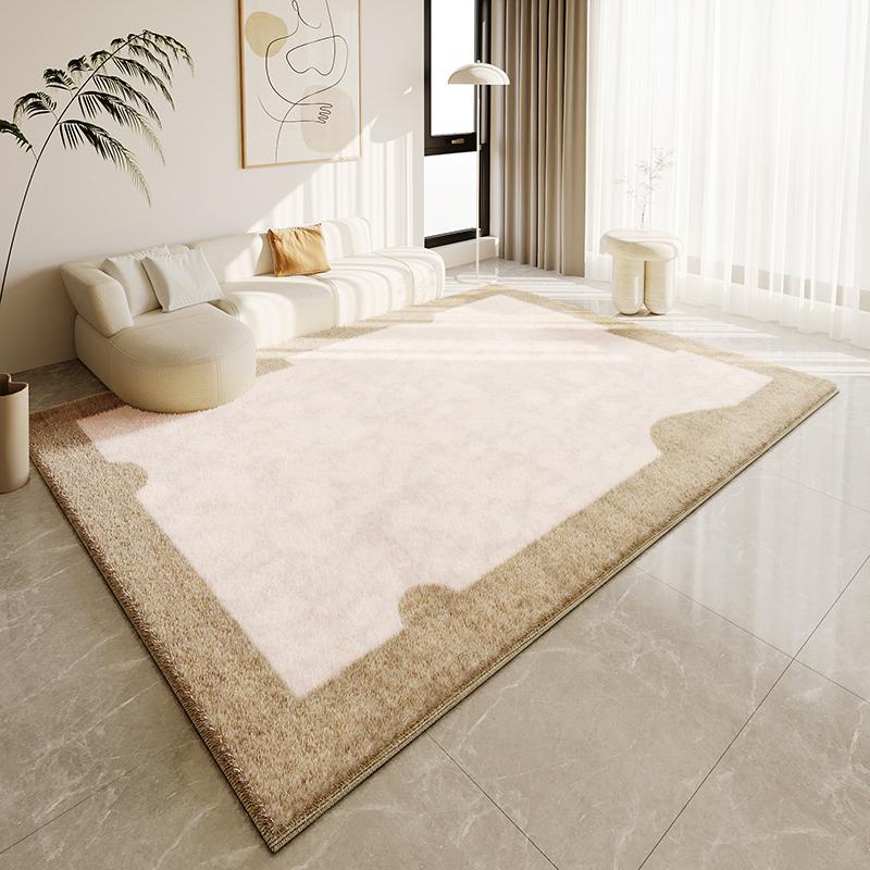 Cream Style Carpets for Living Room Light Luxury Bedroom Decor Carpet Fluffy Soft Cloakroom Plush Rug Home Washable Thicken Mat