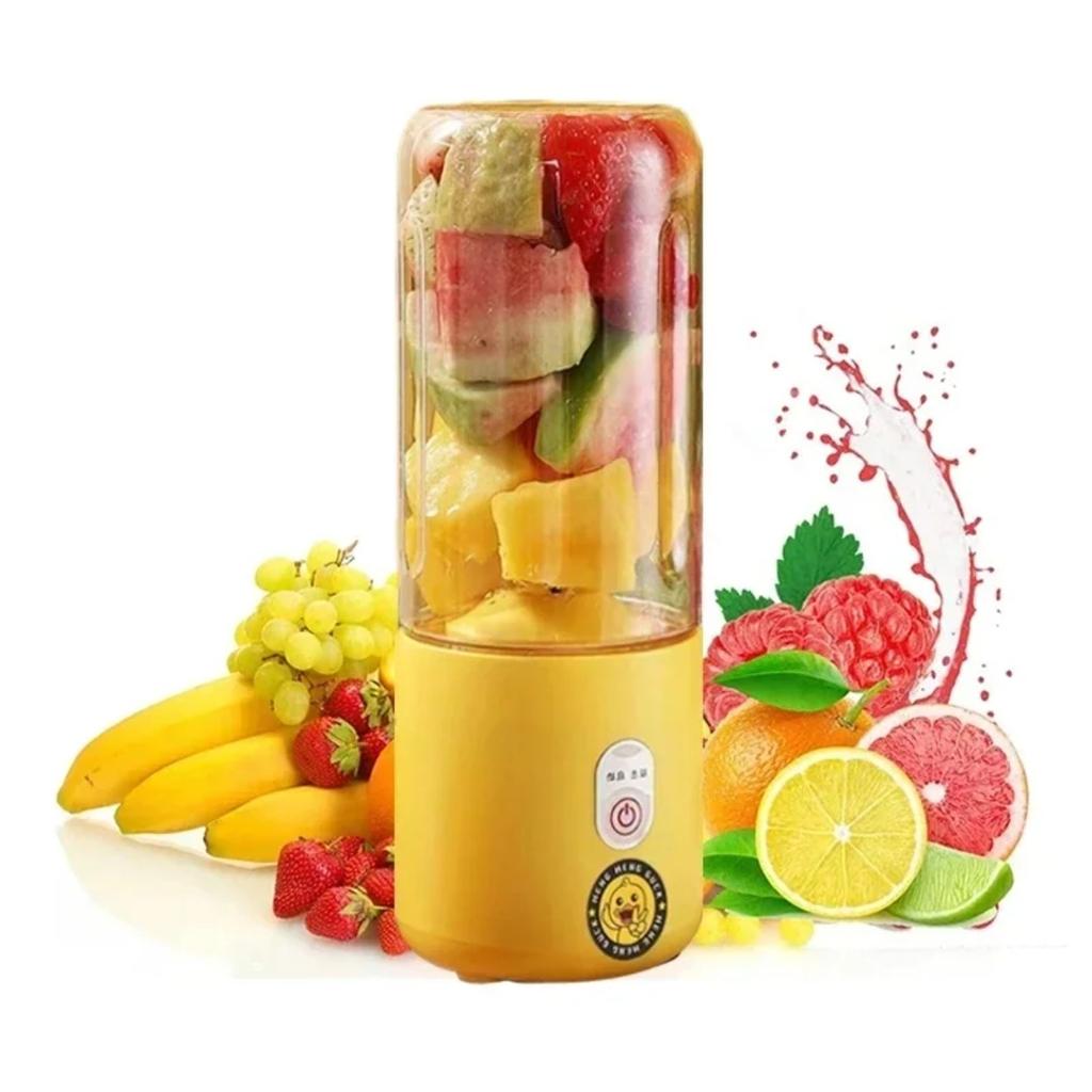 Frullatore portatile da 500 ml, 6 lame, ricaricabile tramite USB, frullatore elettrico per succhi di frutta fresca, frullatore per frullati e ghiaccio.