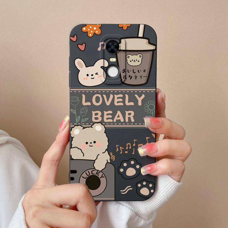 Case For Redmi Note 10S 7S 10 K80 7 8 9 9T 10T 9S Pro Max Plus Back Cover Fashion Little Bear Pattern Soft Silicone Shockproof Housing For Redmi Shell