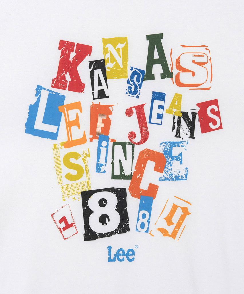 LEE Letter Collage Short Sleeve T-Shirt White