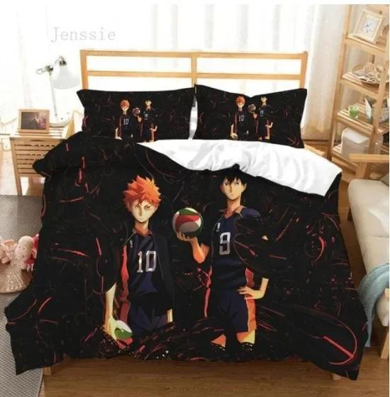 3D Anime Haikyuu Bedding Set Volleybal Duvet Cover Bedroom Comforter Covers Single Twin King Size Quilt Cover Home