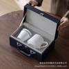 Unpolished Jade White Porcelain Office Mug: Thin-Walled Ice-Type Tea Brewing Cup, Ceramic Business Gift with Customizable Gift Box