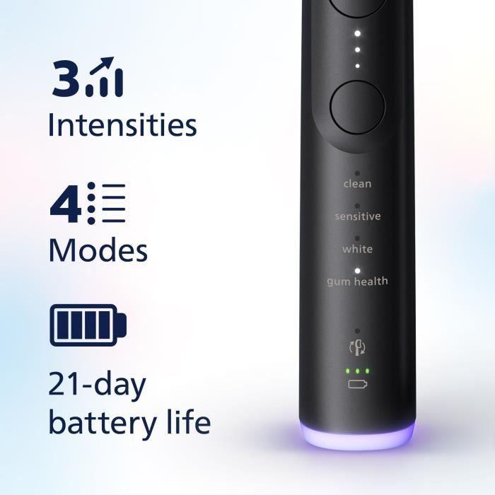 Zahnbürste - PHILIPS - HX7429/02 - Sonicare - Doppelgriff Serie 7100 - Weiß & Schwarz - Elektrisch