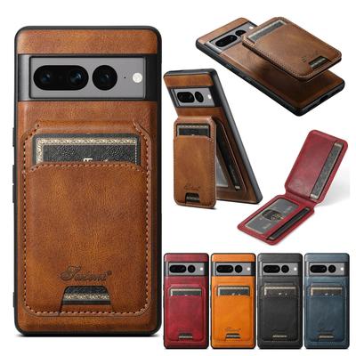 2 In 1 Leather Wallet Case Phone Cover For Google Pixel 6 7 8 9 Pro XL Pixel 6A 7A 8A Magnetic Back Shell Cards Bag