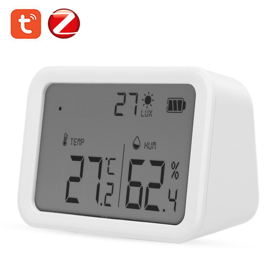Chytrý senzor pro TUYA Zigbee Teplota Vlhkost Světlo 3 v 1 Záznamové zařízení s LCD obrazovkou