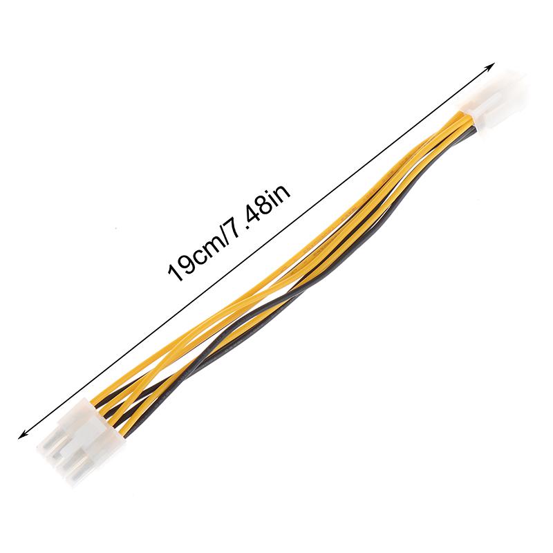 1 stk 4 pins hann-til-8-pins hunn-ledningsforlengelse til CPU-strømomformerkabel