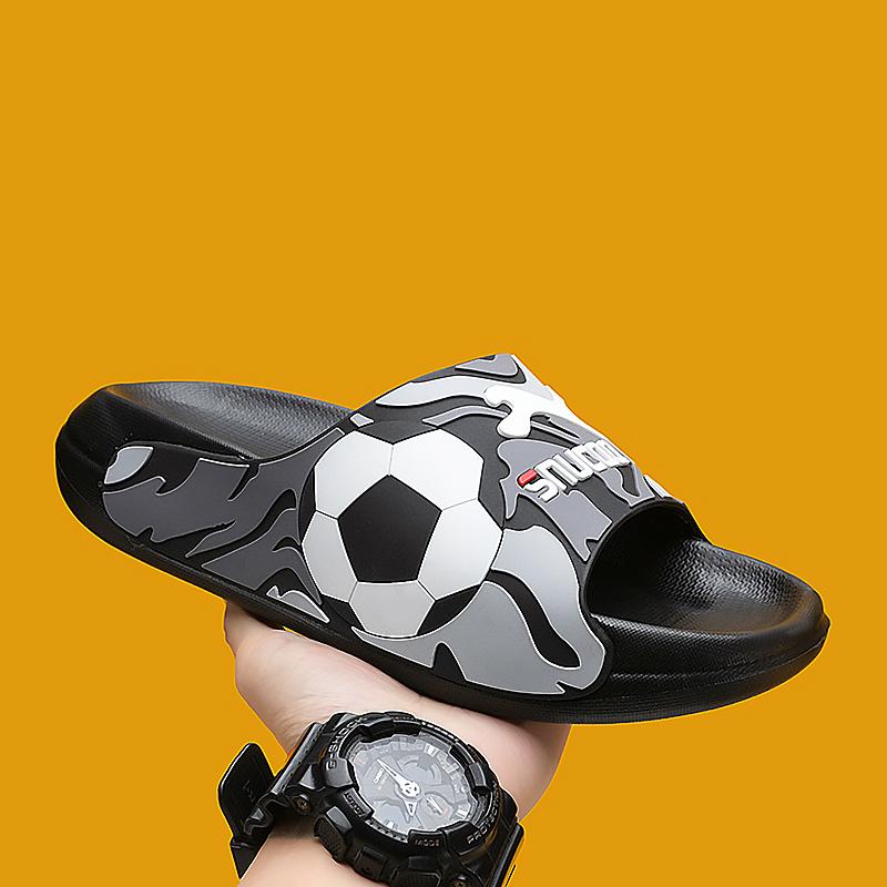 

Мужские тапочки Бренд Летние Футбольные Мужские Шлепанцы Мужские Тапочки Мягкая Подошва Нескользящие ЕВА Пляжная Обувь Модные Мягкие Толстые Шлепанцы 44-45 чёрный
