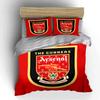 Arsenal The Gunners Bedding Set Decor Bedding Set (1 Duvet Cover, 2 Pillowcases, Duvet Not Included)