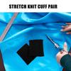 1Pair Knit Cuff Sleeve Jacket Stretch Rib Tubular Knit Rib Cuff Replacement Padded Jacket Sportswear Sewing DIY Black