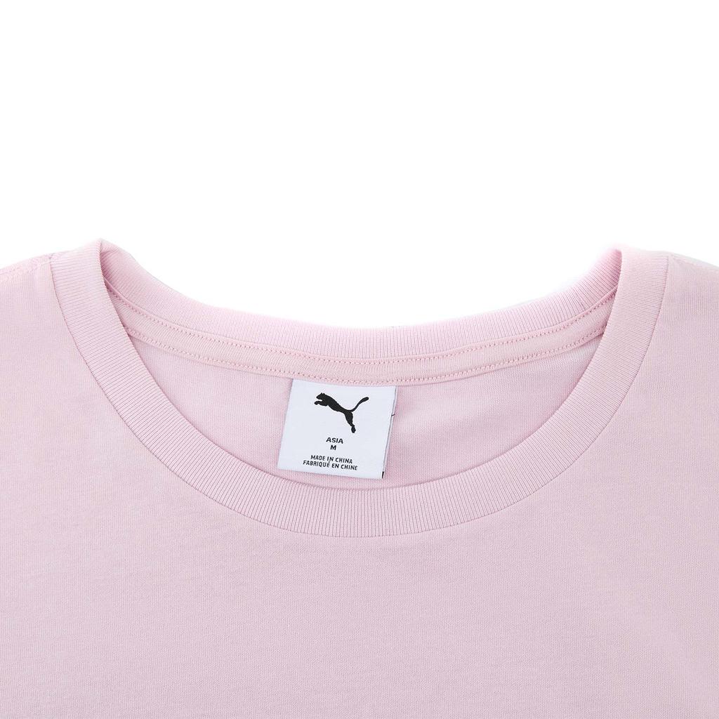 Puma Ess Printed Round Neck Pullover Short Sleeve Fashion Casual Pink Simple Sports T-Shirt Unisex Tops 697103-70