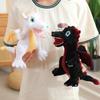 Peluche drago nero dinosauro bambola per bambini compagno bambola di pezza calmante regalo di compleanno per uomo